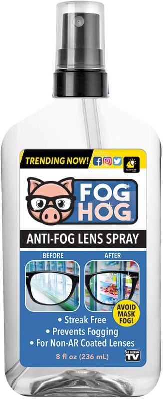 Photo 1 of As Seen On TV Fog Hog Anti-Fog Lens Spray for Non-Anti-Reflective Lenses by BulbHead — Prevents Fogging of Glass or Plastic Eyeglasses, Sunglasses, Goggles & More — Streak-Free Protection — 8-oz