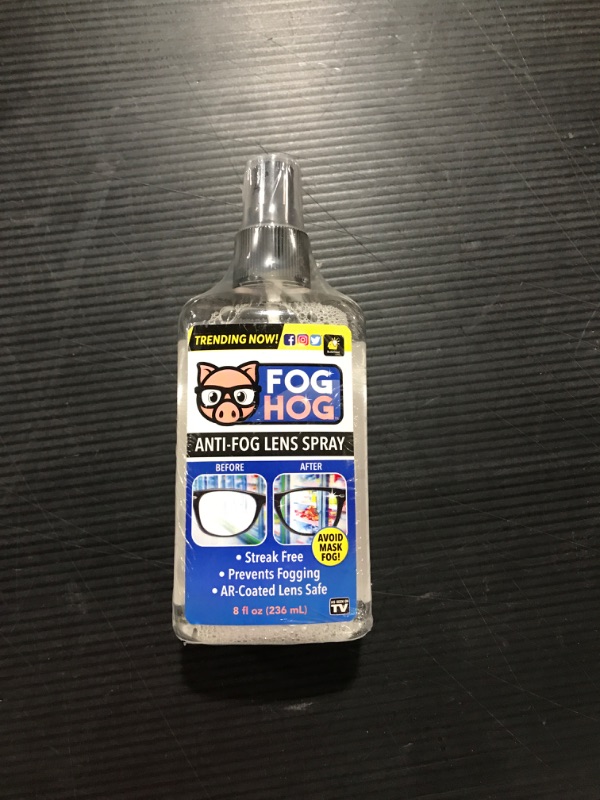 Photo 2 of As Seen On TV Fog Hog Anti-Fog Lens Spray for Non-Anti-Reflective Lenses by BulbHead — Prevents Fogging of Glass or Plastic Eyeglasses, Sunglasses, Goggles & More — Streak-Free Protection — 8-oz