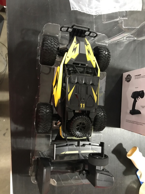 Photo 2 of  Remote Control Car Toy ,2.4 GHz RC Drift Race Car, 2 Batteries for 50 Mins (yellow)
