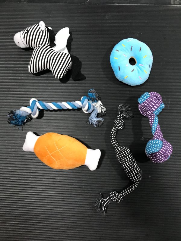 Photo 2 of BUIBIIU Dog/Puppy Teething Toys, Assorted Chew Toys, 6 ct