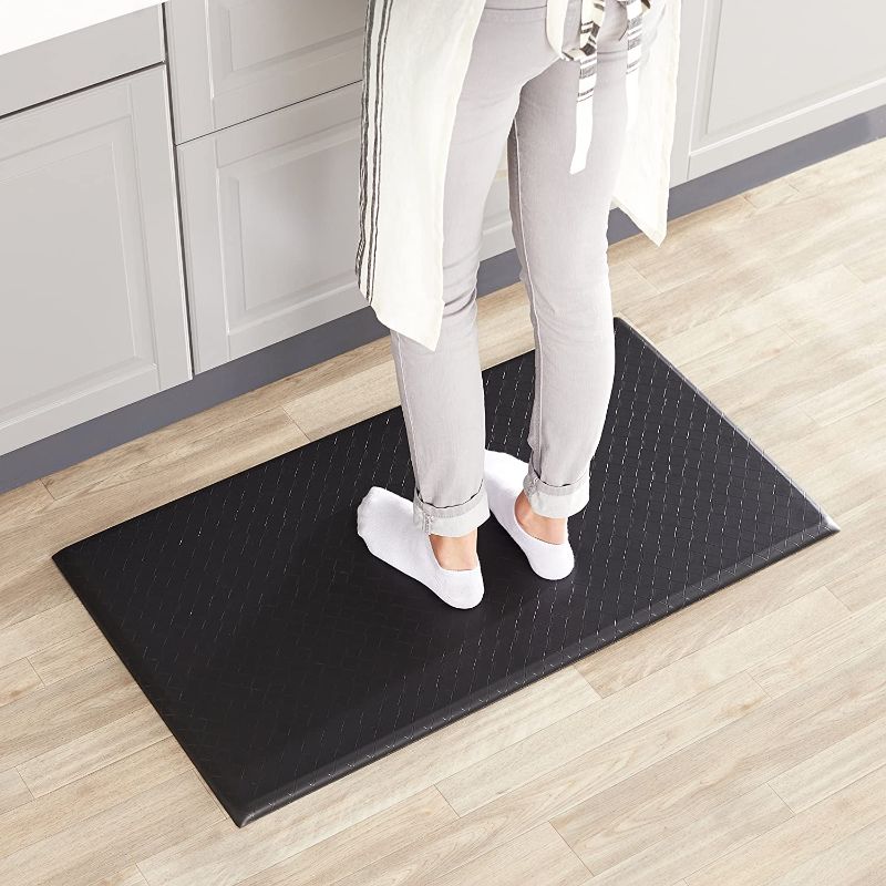 Photo 1 of Amazon Basics Anti-Fatigue Standing Comfort Mat for Home and Office - 20 x 36-Inch, Black
