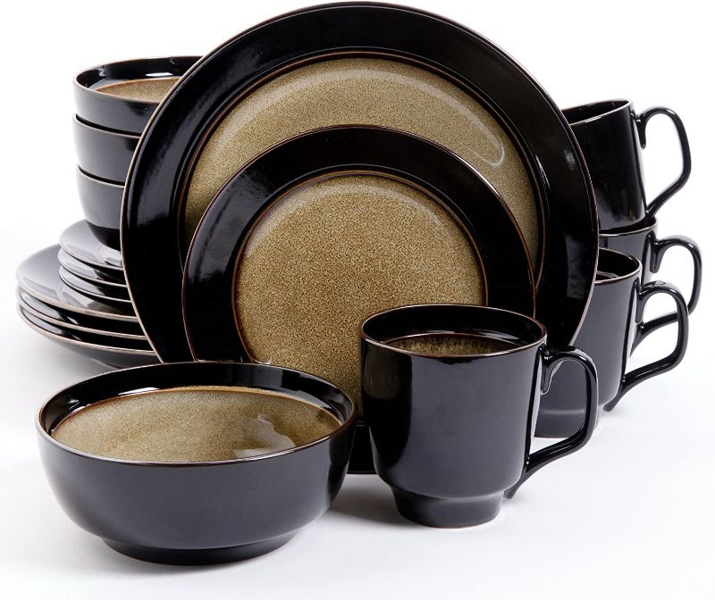 Photo 1 of Gibson Home Bella Galleria 16 Piece Dinnerware Set, Taupe