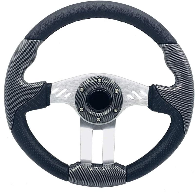 Photo 1 of 12.5 Inch Golf Cart Steering Wheel Carbon Fiber For Golf Cart Club Car DS & Precedent, EZGO TXT/RXV Yamaha