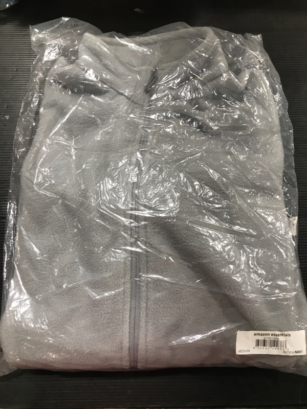 Photo 2 of Amazon Essentials Men's Full-Zip Polar Fleece Jacket  Polyester Light Grey SIZE Medium