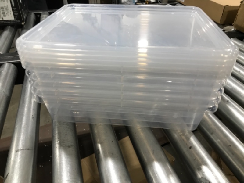 Photo 1 of Storex Letter Size Deep Storage Tray – Organizer Bin for Classroom, Office and Home, Assorted Colors, 5-Pack (62530U05C) Flat, Tray With Lid Translucent
13.13"L x 10.63"W x 5.25"H
