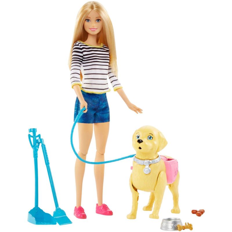 Photo 1 of Boneca Barbie Passeio Cachorrinho Dwj68 Mattel
