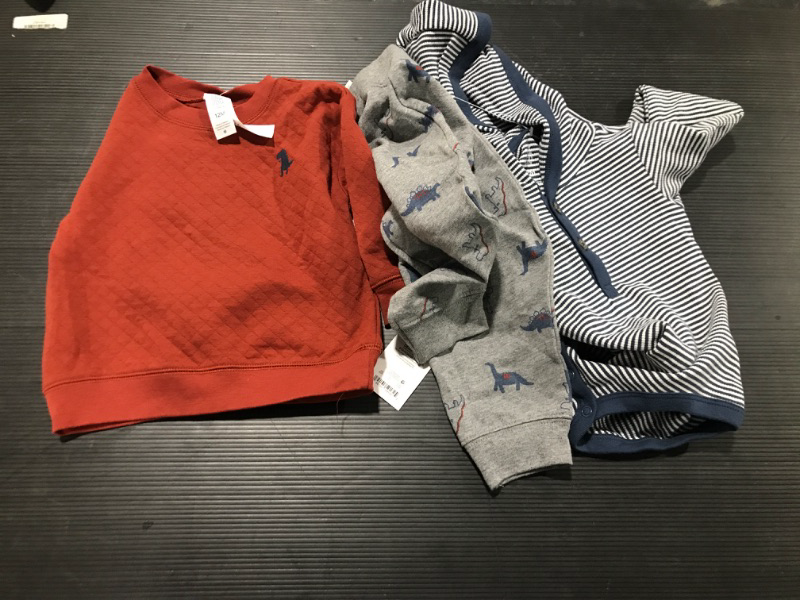 Photo 1 of Baby Boys' Dino Pullover Top & Bottom Set - Just One You® Made by Carter's Maroon/Gray/Blue
SIZE 12 M 
