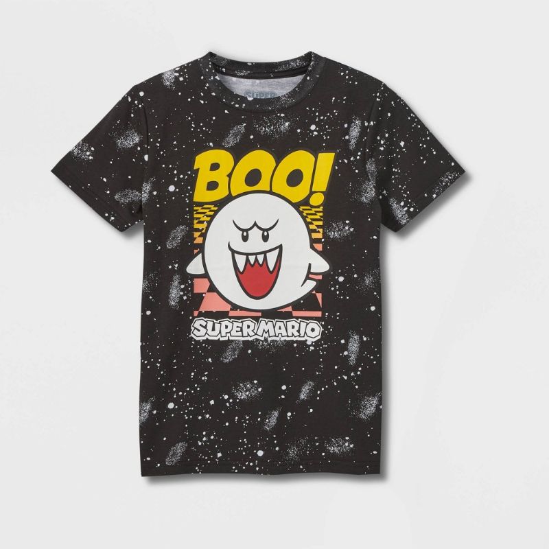 Photo 1 of Boys' Nintendo Super Ario Boo Short Sleeve Graphic T-Shirt - size md

