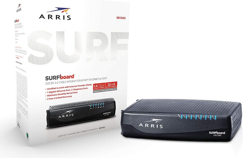 Photo 1 of ARRIS Surfboard SBV3202 DOCSIS 3.0 Cable Modem, Certified for Xfinity Internet & Voice