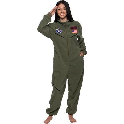 Photo 1 of FUNZIEZ! - Fighter Pilot Slim Fit Adult Unisex Novelty Union Suit, Size Small