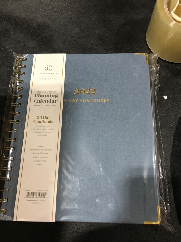 Photo 1 of 2022 30 Day Challenge Planner 7"x9" Bookcloth Weekly/Monthly Wirebound Dark Blue - the Everygirl for Day Designer
PACK OF 12 