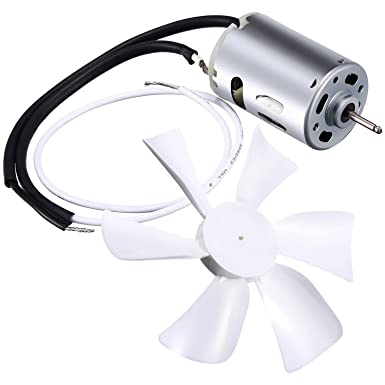 Photo 1 of 6" Replacement White RV Vent Fan Blade with 12V D-Shaft RV Vent Motor,Compatible with Heng's, Elixir, Ventline, Jensen RV
