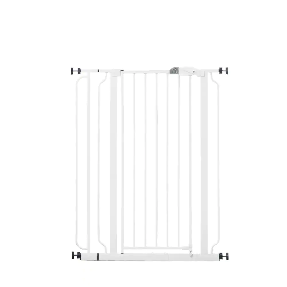 Photo 1 of Regalo 36 in. White Metal Easy Step Extra Tall Walk-Through Gate
