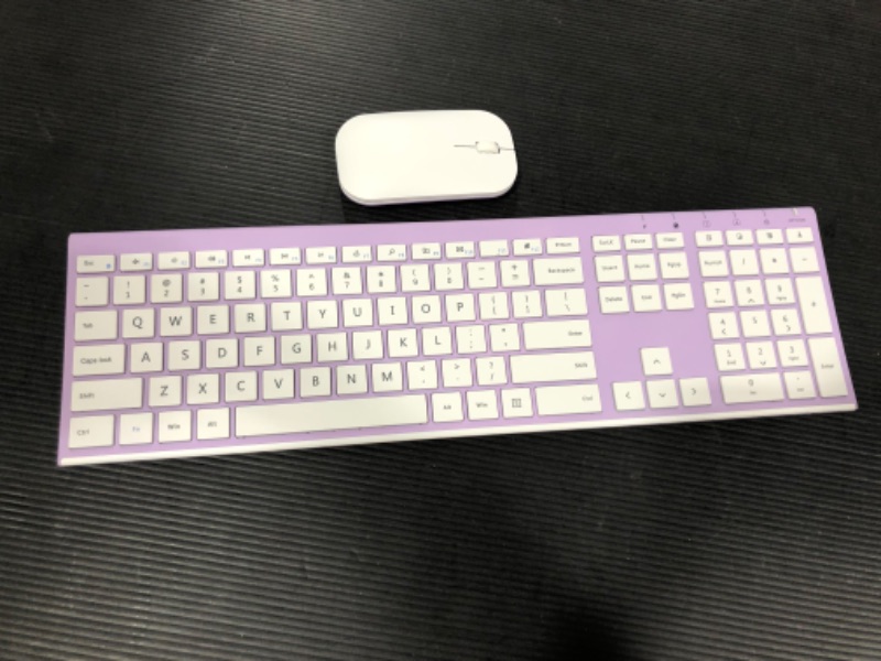 Photo 1 of jelly comb mouse and keyboard 
purple