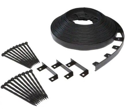 Photo 2 of 60 ft. No-Dig Landscape Plastic Edging Kit
