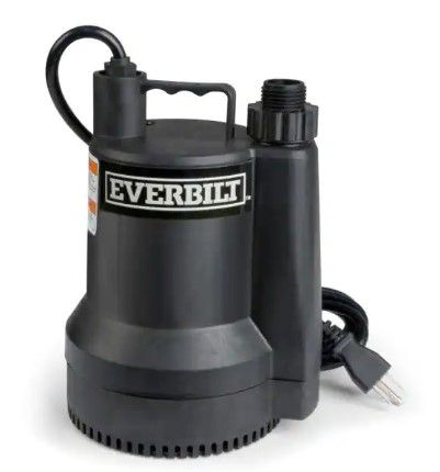 Photo 1 of 1/6 HP Plastic Submersible Utility Pump
