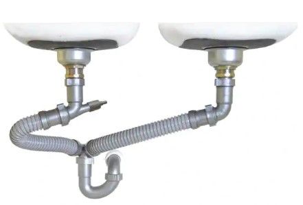 Photo 1 of 1-1/2 in. All-in-One Drain Kit for Double Bowl Kitchen Sinks
