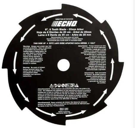 Photo 1 of 8 in. 8-Tooth Grass and Weed Blade (20 mm)
