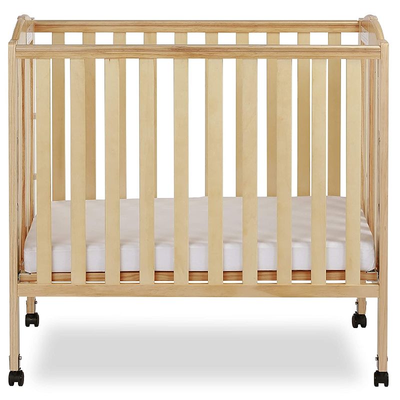 Photo 1 of Dream On Me 3 in 1 Portable Folding Stationary Side Crib with Dream On Me 3 Portable Crib Mattress, White
