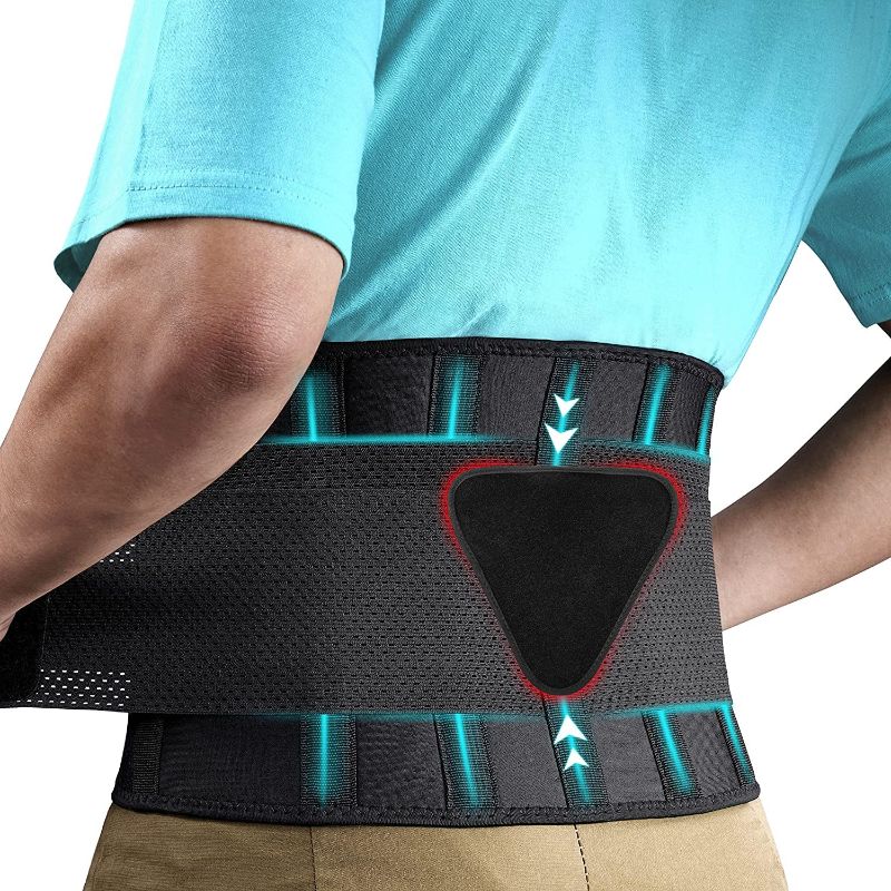 Photo 1 of FEATOL Back Brace for Lower Back Pain, Back Support Belt for Women & Men, Breathable Lower Back Brace with Lumbar Pad, Lower Back Pain Relief for Herniated Disc, Sciatica, Large Size/ X Large Size (Waist :30''-38.6'')
