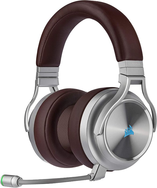 Photo 1 of Corsair Virtuoso RGB Wireless SE Gaming Headset - High-Fidelity 7.1 Surround Sound W/Broadcast Quality Microphone, Memory Foam Earcups, 20 Hour Battery Life, Works w/PC, PS5, PS4 - Espresso
