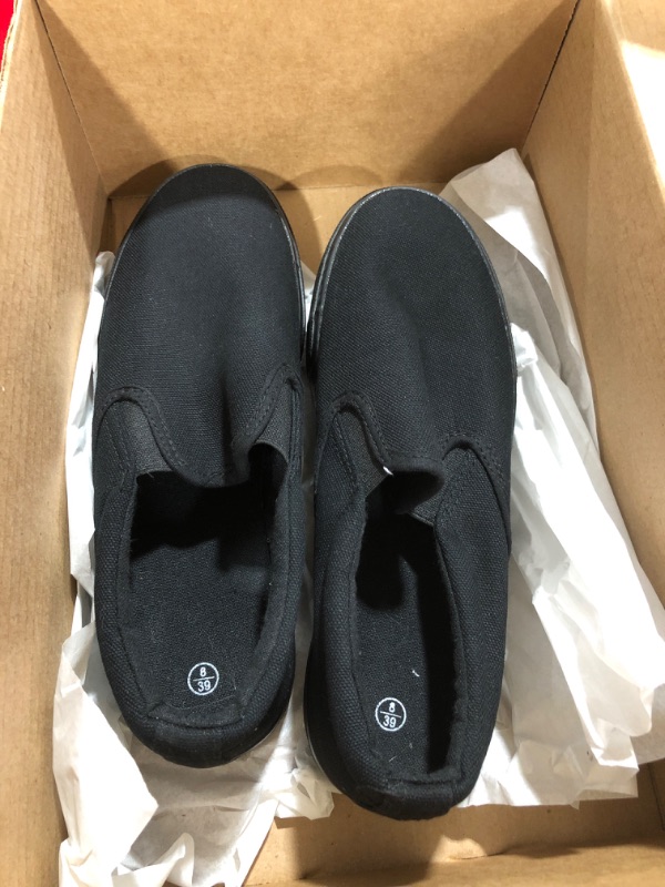 Photo 1 of WOMENS BLACK SLIP ONS - SIZE 8 