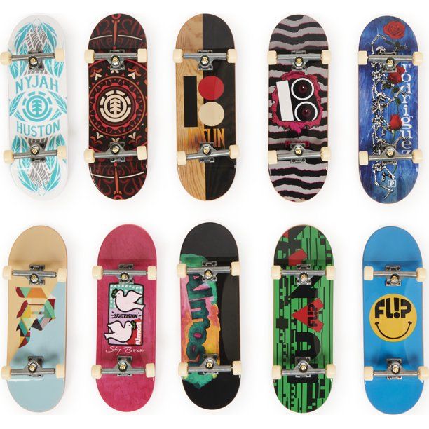 Photo 1 of Tech Deck, DLX Pro 10-Pack of Collectible Fingerboards, For Skate Lovers Age 6 and up
