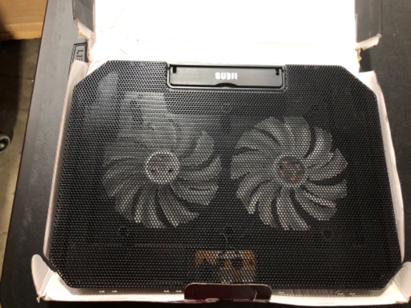 Photo 1 of LIENS Laptop Cooling Pad with Adjustable Height Two 5.1 Inches Fan 2 USB Ports Suitable for 12"-15.6" Laptops?Black?
