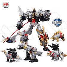 Photo 1 of Transformers Taiba Tai Ba / Black Mamba BMB Metal Version - TB-13B The Brave Dino Warriors Special Team (aka Upsized POTP Volcanicus Dinobot ) (MISB) plus One Free Autobot Dry Decal