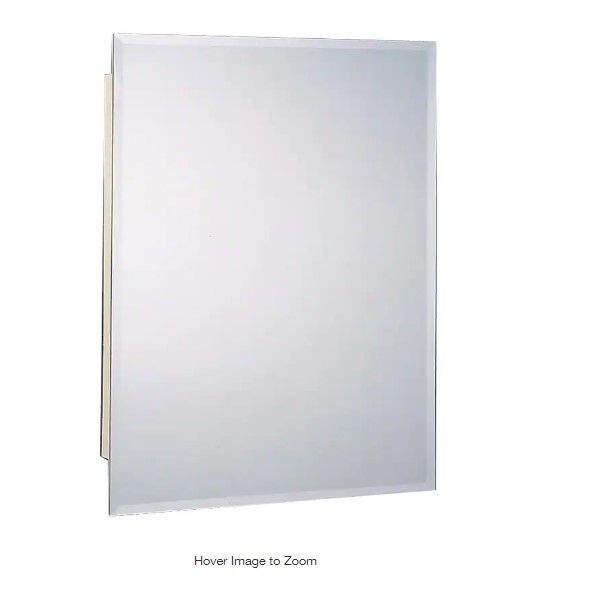 Photo 1 of 16 in. W x 26 in. H Frameless Beveled Mirrored Recessed or Surface Mount Medicine Cabinet
