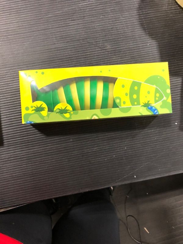 Photo 2 of 3D Printed Articulated Slug Toy, Flexible Fidget Toy, Fidget Slug for Relaxing, Friendly Slug Fidget Toy, 7.5 Inch Hand Sensory Toy & Easter Basket Toy (Yellow-Green)