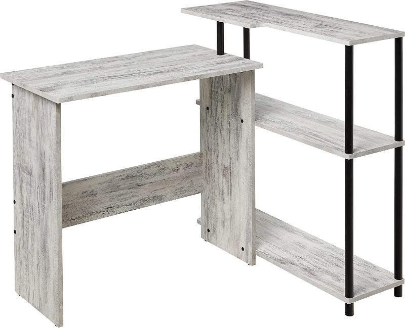 Photo 1 of Acme Furniture Ievi Writing Desk, Weathered White and Black
