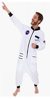 Photo 1 of Astronaut One Piece Adult Unisex Space Jumpsuit Cosplay Costume SIZE- MEDIUM
