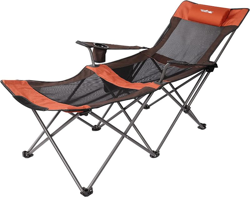 Photo 1 of apollo walker Folding Camping Chair Beach Chairs Mesh Reclining for Adults Portable Outdoor Lounger Lightweight Sun Chairs with Carry Bag,for Camp Picnics Fishing
