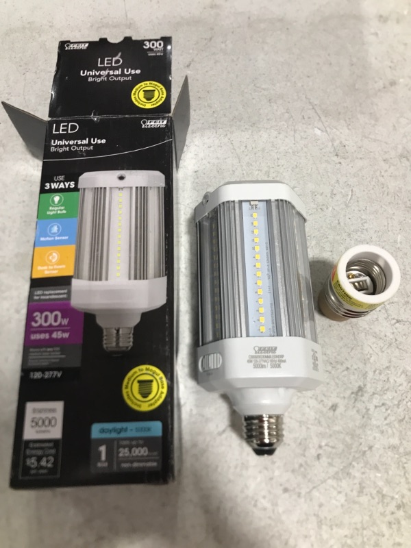 Photo 3 of 300W Equivalent Corn Cob Motion Activated & Dusk To Dawn High Lumen Daylight (5000K) HID Utility LED Light Bulb (1-Bulb)
