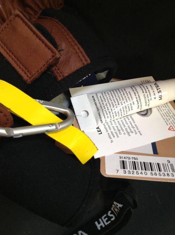 Photo 1 of Hestra Leather Fall Line - Short Freeride 3-Finger Snow Glove with Superior Grip for Skiing, Snowboarding and Mountaineering unisex large