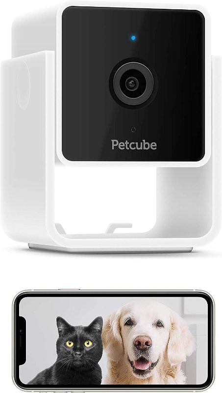 Photo 1 of Petcube Cam Pet Monitoring Camera with Built-in Vet Chat for Cats & Dogs, Security Camera with 1080p HD Video, Night Vision, Two-Way Audio, Magnet Mounting for Entire Home Surveillance

