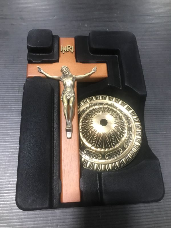 Photo 1 of ACHIBANG Crucifix Wall Cross, Handmade Wooden Catholic Hanging Crosses Wall Decor,10 Inch
