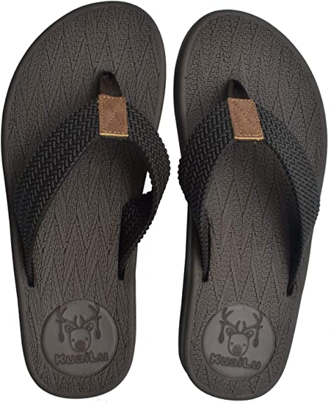 Photo 1 of KUAILU Mens Flip Flops Thong Sandals Yoga Foam Slippers SZ 8.5
