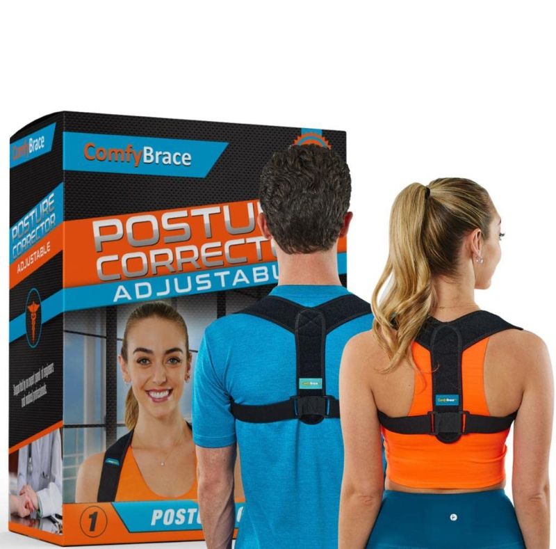 Photo 1 of ComfyBrace Posture Corrector-Back Brace for Men and Women- Fully Adjustable Straightener for Mid, Upper Spine Support- Neck, Shoulder, Clavicle and Back Pain Relief-Breathable
