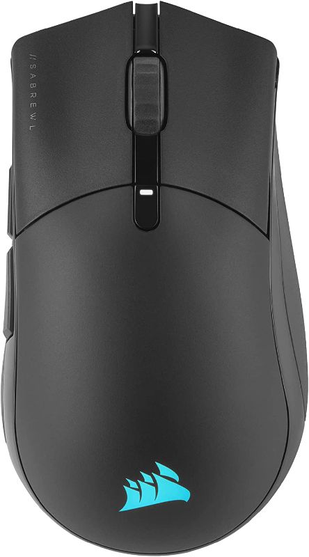 Photo 1 of CORSAIR SABRE RGB PRO WIRELESS CHAMPION SERIES, Ultra-lightweight FPS/MOBA Wireless Gaming Mouse, Black
