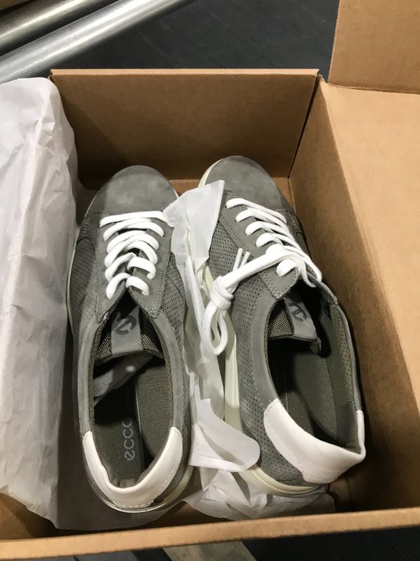 Photo 1 of ECCO men's Soft Classic Summer Perforated Sneaker, Warm Grey/White, 10-10.5 US
size 42
