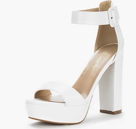 Photo 1 of DREAM PAIRS Women's Hi-Lo High Heel Platform Pump Sandals 7.5
