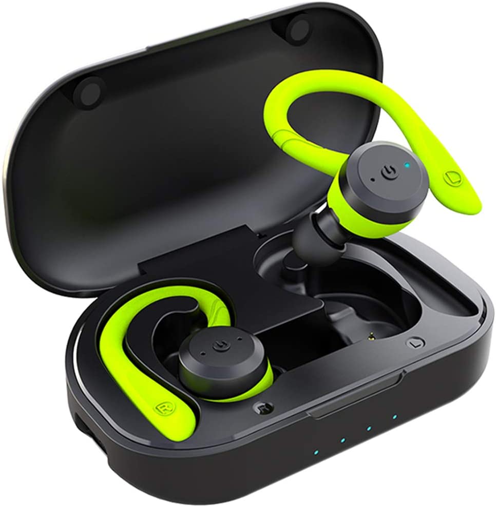 Photo 1 of APEKX Bluetooth Headphones True Wireless Earbuds with Charging Case IPX7 Waterproof Stereo Sound Earphones Built-in Mic in-Ear Headsets Deep Bass for Sport Running Green
