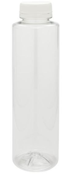 Photo 1 of 16 oz Round Clear Plastic Cold Pressed Juice Bottle - with Safety Cap, BPA-Free - 2" x 2" x 8" - 100 count box
