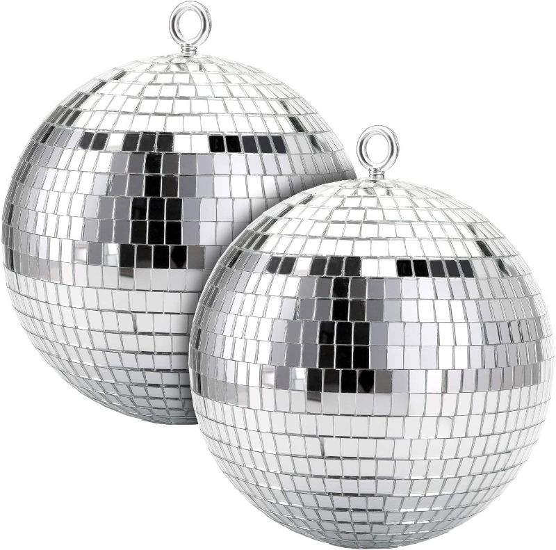 Photo 1 of  2 Pack Disco Light Mirror Ball, 8 Inches 
