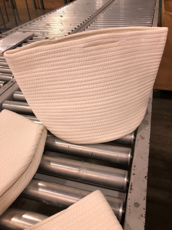 Photo 2 of 3-Pack White Basket for Plants 
