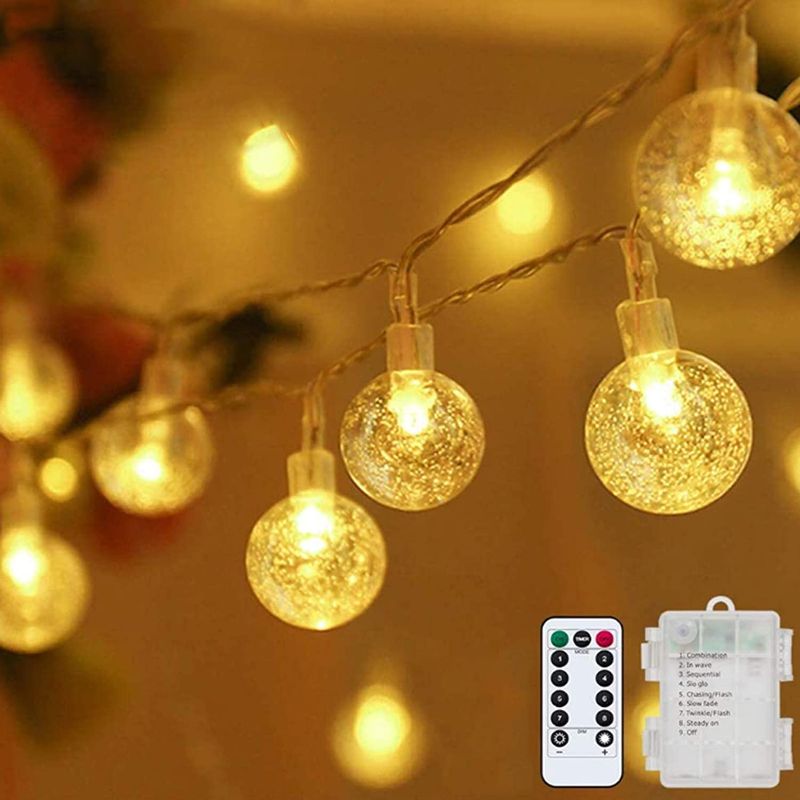 Photo 1 of (2 pack) Globe String Lights Fairy Lights Battery Operated 
