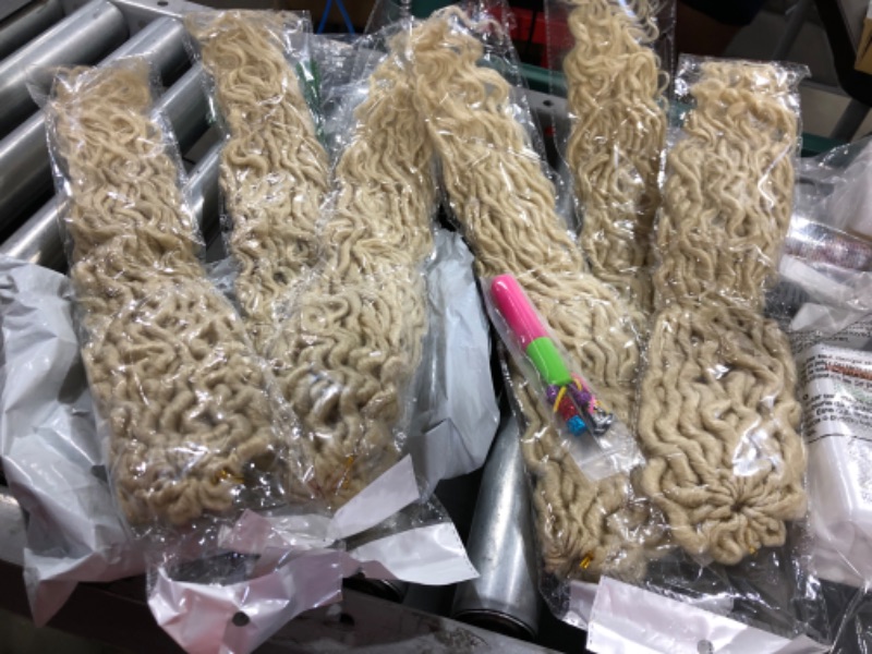 Photo 1 of 6 Packs Curly Faux Locs Crochet Hair 18 Inch Goddess Locs Crochet Hair Hippie Locs Synthetic Braids Hair Extensions (18Inch, 6Packs, 613#)
