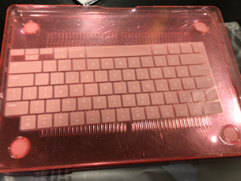 Photo 3 of B BELK Compatible with MacBook Pro 14 inch Case 2022 2021 Release A2442 with M1 Pro/Max Chip, Plastic Hard Shell Case + Keyboard Cover + Screen Protector for Mac Pro 14'' with Touch ID, Sparkly Pink **factory sealed**
